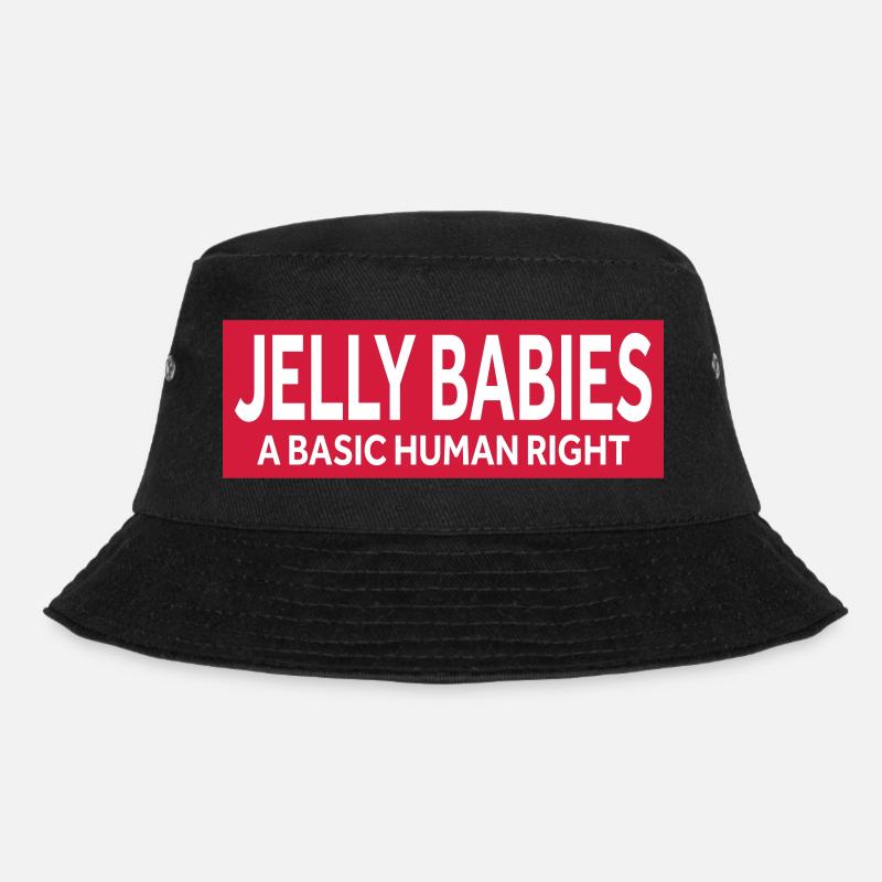 JELLY BABIES - A BASIC HUMAN RIGHT - Bucket Hat - black