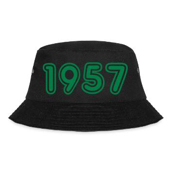 College Zahlen, Jahreszahlen, Jahrgang, 1957 - Bucket Hat - Schwarz - Vorne - Lela (165cm)