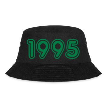 College Zahlen, Jahreszahlen, Jahrgang, 1995 - Bucket Hat - Schwarz - Vorne - Lela (165cm)
