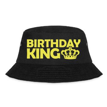 Birthday King Party Logo - Bucket Hat - black - Front - Lela (165cm)