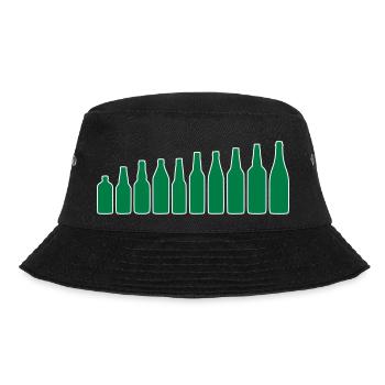 Bierflaschen - Bucket Hat - Schwarz - Vorne - Lela (165cm)