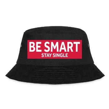 BE SMART - STAY SINGLE - Bucket Hat - black - Front - Lela (165cm)