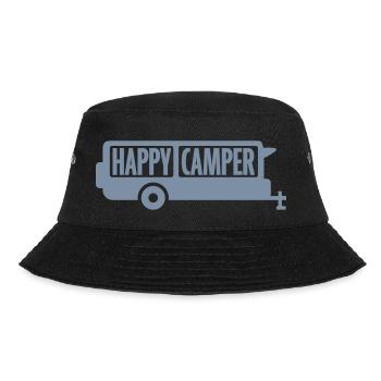 Wohnmobil Happy Camper Ausflug - Bucket Hat - Schwarz - Vorne - Lela (165cm)