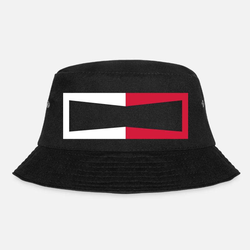Rahmen für eigenen Schriftzug Text - Bucket Hat - Schwarz