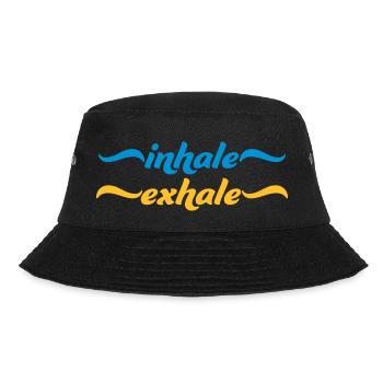 inhale exhale yoga Zitat - Bucket Hat - Schwarz - Vorne - Lela (165cm)