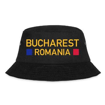 Bucharest, Romania (two squares) - Bucket Hat - black - Front - Lela (165cm)