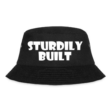 Staemmig Gebaut - Schriftzug - Bucket Hat - Schwarz - Vorne - Lela (165cm)