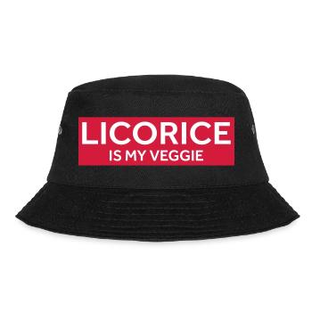 LICORICE IS MY VEGGIE - Bucket Hat - black - Front - Lela (165cm)