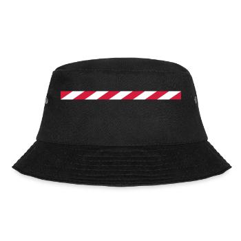 absperrband - Bucket Hat - Schwarz - Vorne - Lela (165cm)