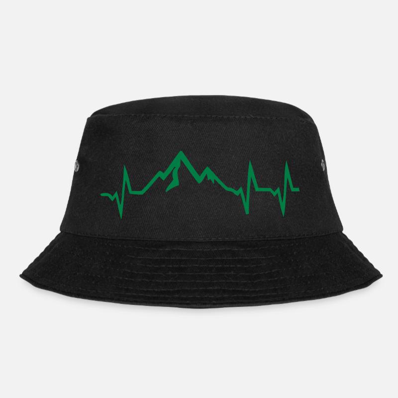 EKG Bergpassion - Bucket Hat - Schwarz