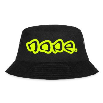 Nope in Graffiti Sprayer Style - Bucket Hat - Schwarz - Vorne - Lela (165cm)