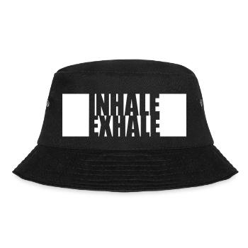 inhale exhale yoga quote - Bucket Hat - black - Front - Lela (165cm)