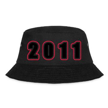 2011 Jahr Geburtstag - Bucket Hat - Schwarz - Vorne - Lela (165cm)