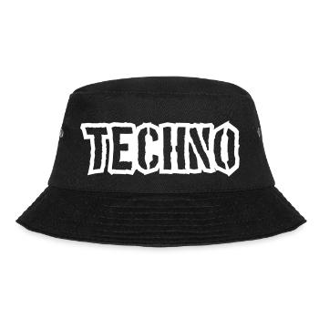 Techno Liebe Zitat Spruch Musik Party Feiern Logo - Bucket Hat - Schwarz - Vorne - Lela (165cm)