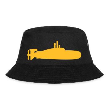 U-Boot Unterseeboot Gelb Tauchgang Tauchboot Logo - Bucket Hat - Schwarz - Vorne - Lela (165cm)