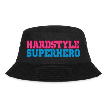 Hardstyle Superheld - Bucket Hat - Schwarz - Vorne - Lela (165cm)