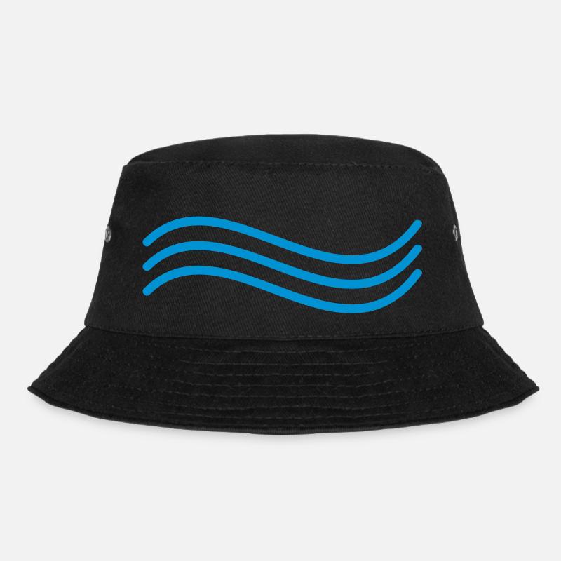 Welle - Bucket Hat - Schwarz