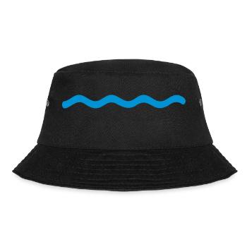 Wellen - Bucket Hat - Schwarz - Vorne - Lela (165cm)
