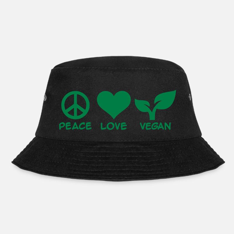 Vegan - Bucket Hat - Schwarz