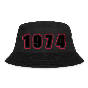 1974 Year Birthday - Bucket Hat - black - Front - Lela (165cm)