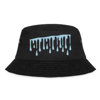 water drops pattern cc1 - Bucket Hat - black - Front - Lela (165cm)