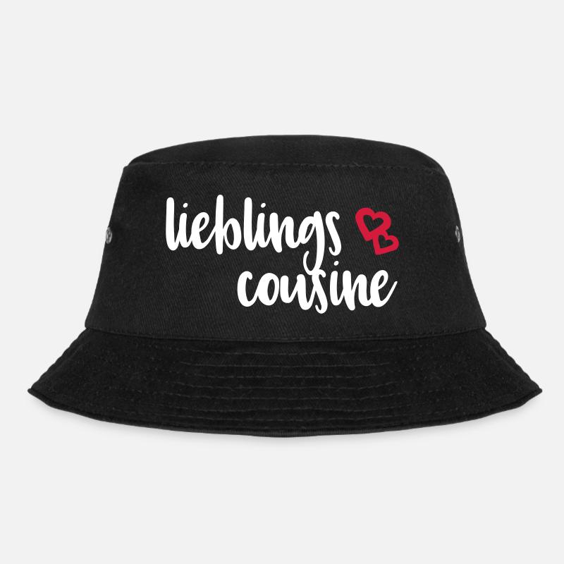 Lieblingscousine Cousine Cousinen Sprüche Geschenk - Bucket Hat - Schwarz