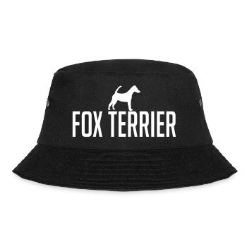 FOX TERRIER Kurzhaar Hunderasse Hunde Wilsigns - Bucket Hat - Schwarz - Vorne - Lela (165cm)