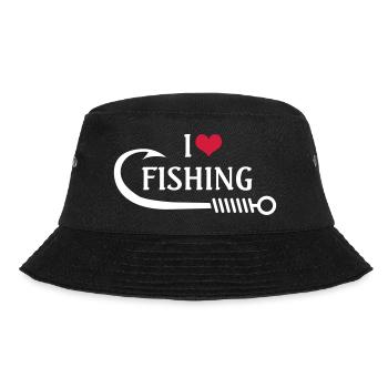 I Love Fishing - Bucket Hat - black - Front - Lela (165cm)