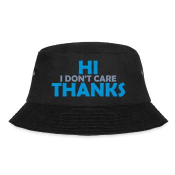 Hi I don't care - Bucket Hat - black - Front - Lela (165cm)