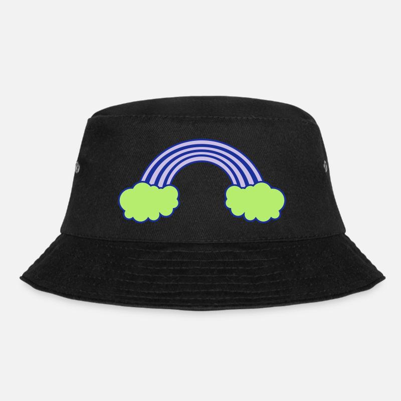 regenbogen - Bucket Hat - Schwarz