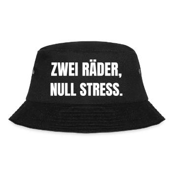 Zwei Räder, Null Stress. - Bucket Hat - Schwarz - Vorne - Lela (165cm)