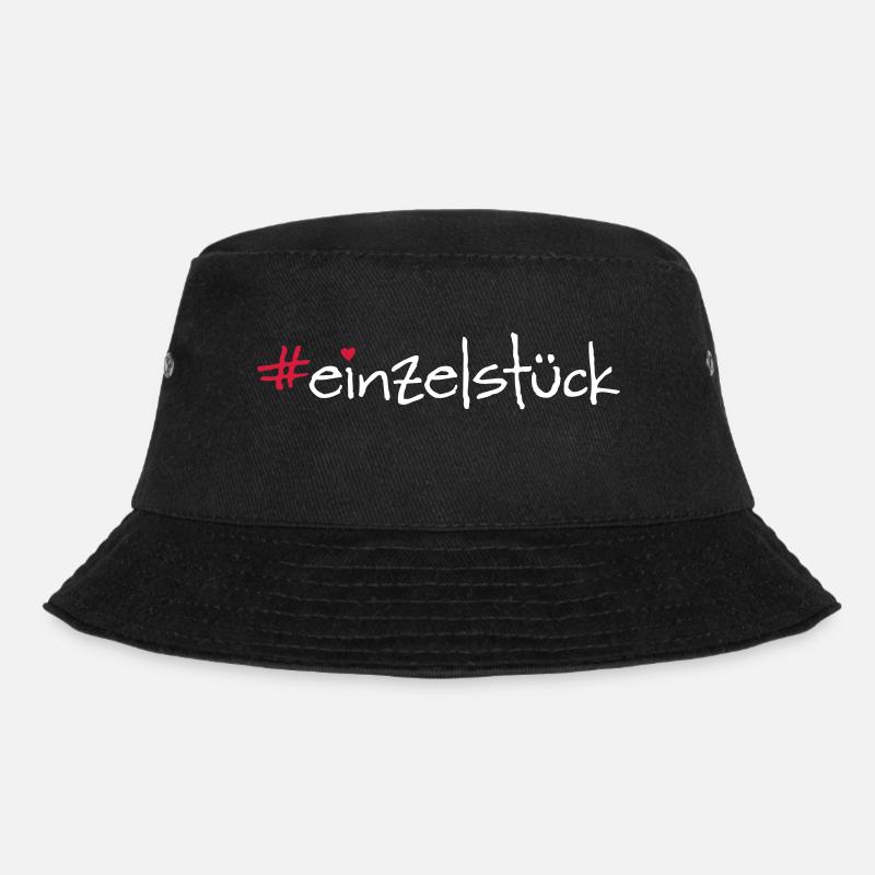Einzelstück weiß - Bucket Hat - Schwarz