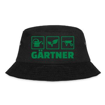 Gärtner - Bucket Hat - Schwarz - Vorne - Lela (165cm)