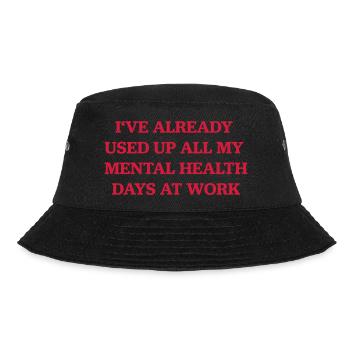 Mental Health Days - Bucket Hat - Schwarz - Vorne - Lela (165cm)