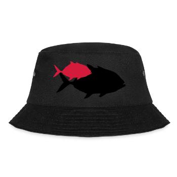 Fish Piranha Silhouette - Bucket Hat - black - Front - Lela (165cm)