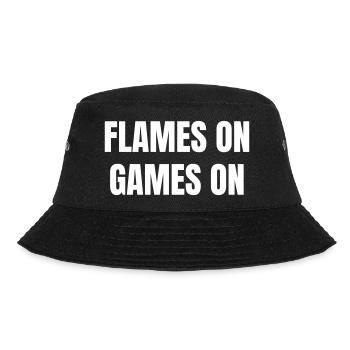 Flames on games on - Bucket Hat - Schwarz - Vorne - Lela (165cm)