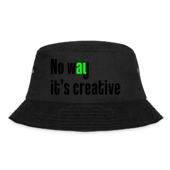 Auf keinen Fall ist es kreativ - Bucket Hat - Schwarz - Vorne - Lela (165cm)