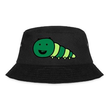 lustige_raupe - Bucket Hat - Schwarz - Vorne - Lela (165cm)