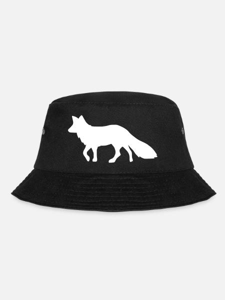 Fuchs weiß fox white - Bucket Hat - Schwarz