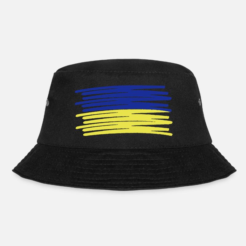 Ukraine Stroke Brush Stroke - Bucket Hat - black