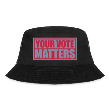 your vote matters Zitat - Bucket Hat - Schwarz - Vorne - Lela (165cm)