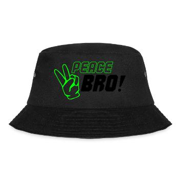 peace bro 02 - Bucket Hat - Schwarz - Vorne - Lela (165cm)
