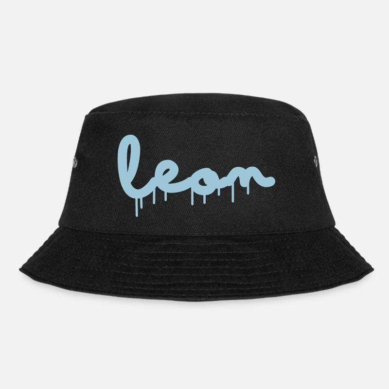 Name Leon - Bucket Hat - Schwarz
