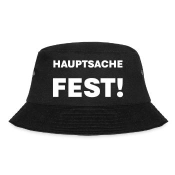 Hautsache fest - Bucket Hat - Schwarz - Vorne - Lela (165cm)