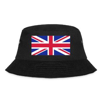 Großbritannien - Union Jack - Bucket Hat - Schwarz - Vorne - Lela (165cm)