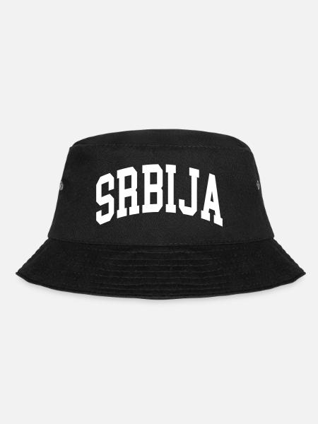 Serbien - Bucket Hat - Schwarz