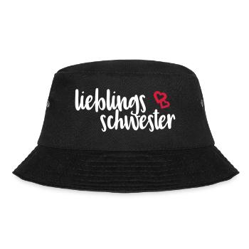 Lieblingsschwester - Bucket Hat - Schwarz - Vorne - Lela (165cm)