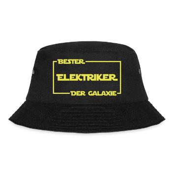 Bester Elektriker der Galaxie - Bucket Hat - Schwarz - Vorne - Lela (165cm)