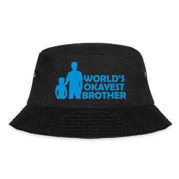Worlds okayest Brother Logo - Bucket Hat - black - Front - Lela (165cm)