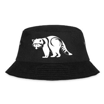 Waschbär - Bucket Hat - Schwarz - Vorne - Lela (165cm)